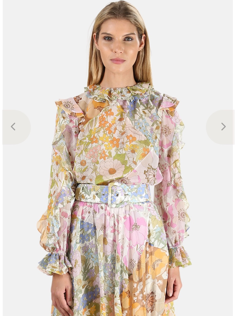Zimmermann Super Eight 8 Floral Ruffle Blouse - Multicolor